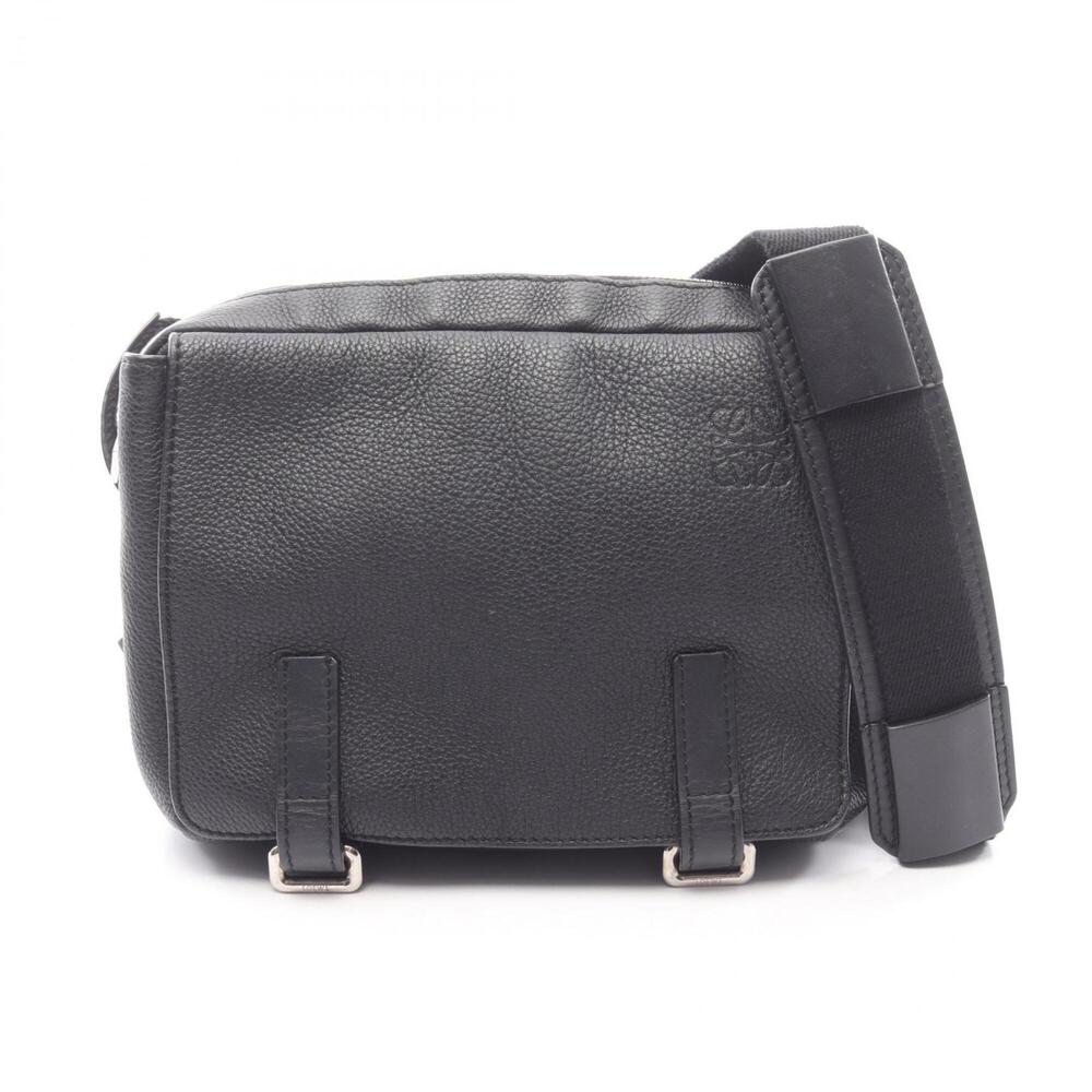 Loewe Military Messenger XS Shoulder Bag/Handbag, Leather, Men's, Black